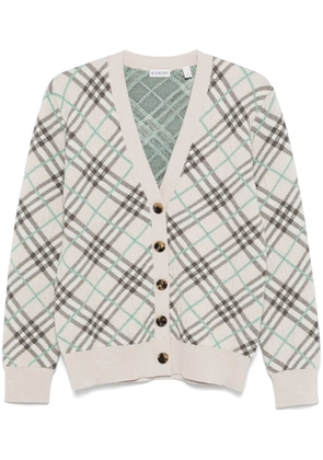 Burberry checked cardigan - Grey