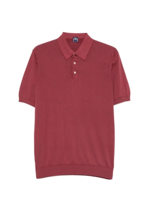 Fedeli short-sleeve polo shirt - Red