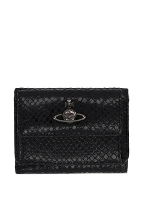 Vivienne Westwood orb textured leather wallet - Black