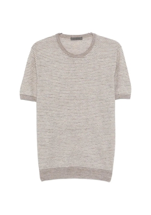 Corneliani striped crew-neck T-shirt - Neutrals