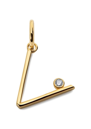 Monica Vinader Solitaire diamond pendant - Gold