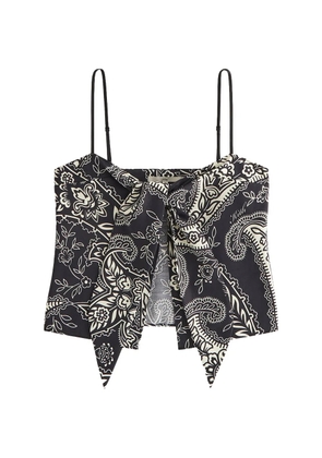 KITH tie paisley sleeveless top - Black