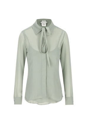 Max Mara tie-neck top - Green