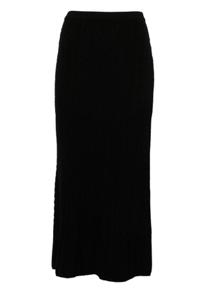 Alessandra Rich cable-knit maxi skirt - Black