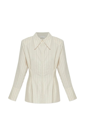 Gestuz pinstripe collared shirt - Neutrals