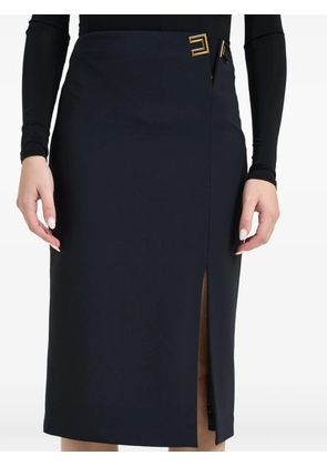 Elisabetta Franchi buckle split skirt - Black