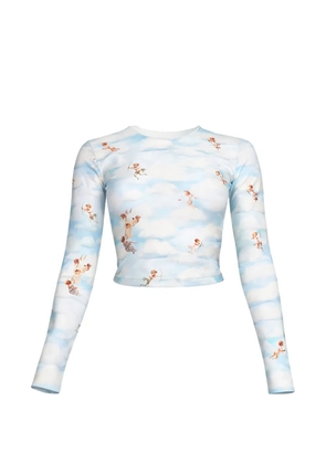 Fiorucci Beatitudo long-sleeve printed T-shirt - Blue