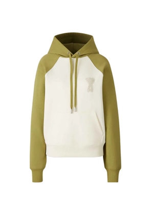 AMI Paris colour-block logo-appliqué hoodie - Neutrals