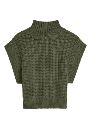 Skiim ribbed-knit funnel-neck vest - Green
