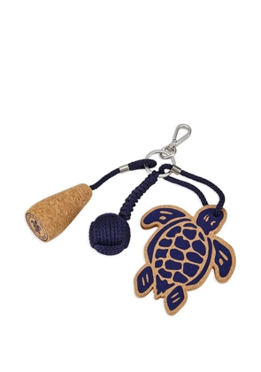 Vilebrequin turtle cork keyring - Blue