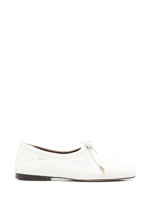 Wales Bonner textured tie slippers - White