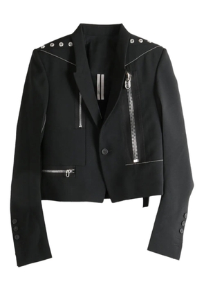 Rick Owens zip-detail studded jacket - Black