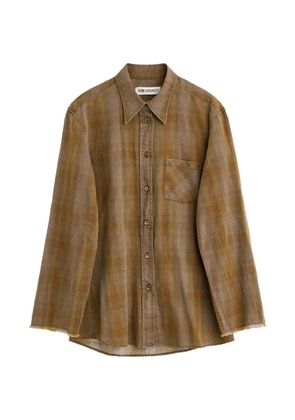 OUR LEGACY flannel check daisy shirt - Brown