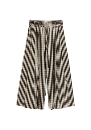 PSOPHIA check-pattern cropped trousers - Black