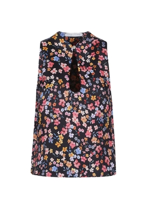 MAR DE MARGARITAS floral top - Black