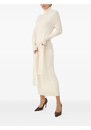Toccin Logan turtleneck ribbed dress - Neutrals