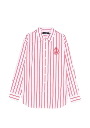 Lauren Ralph Lauren striped embroidered shirt - White