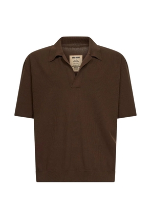 Uma Wang V-neck polo shirt - Brown