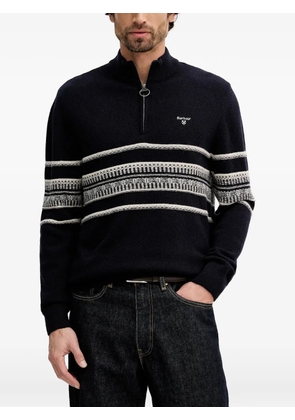 Barbour Kepwick striped half-zip sweater - Blue