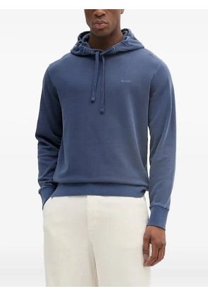 Gant drawstring-detail hoodie - Blue