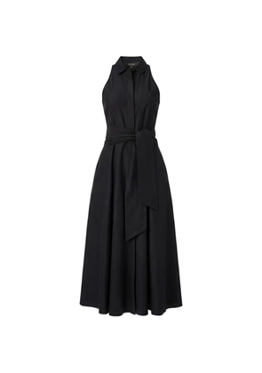 Toccin Chelsea tie-front sleeveless shirt dress - Black