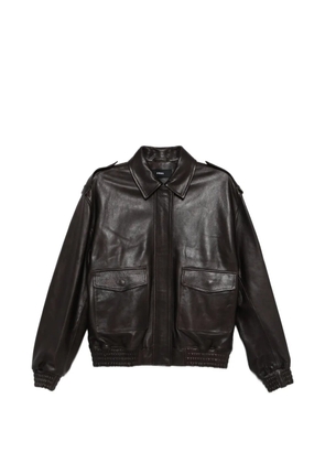 Arma Astra pocket leather jacket - Brown
