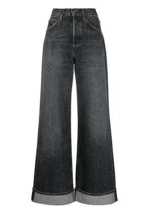 AGOLDE Dame wide-leg organic-cotton jeans - Black