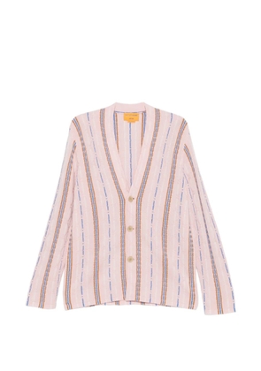 Guest In Residence Baja striped buttoned cardigan - Pink