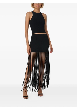 Toccin Carlyle fringe mini skirt - Black