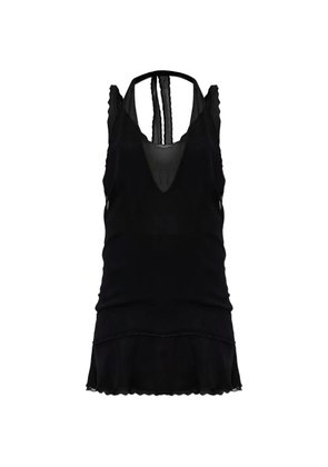 KNWLS sleeveless tiered mini dress - Black