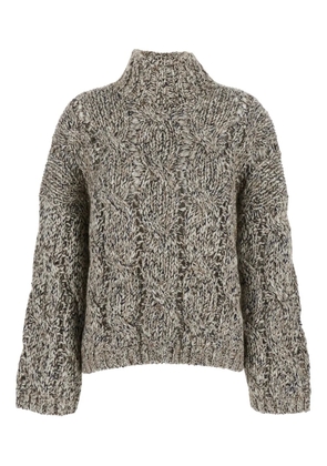 Brunello Cucinelli cable-knit high-neck sweater - Neutrals