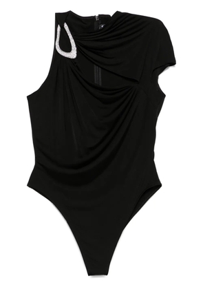 David Koma crystal-buckle bodysuit - Black