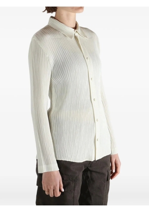 Issey Miyake pleated buttoned shirt - Neutrals