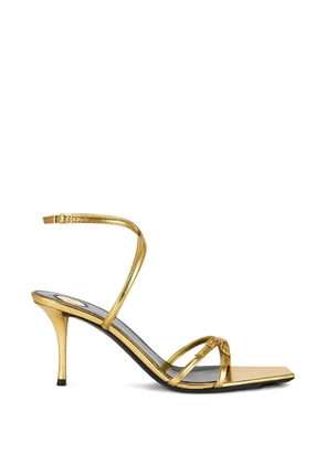 Saint Laurent 75mm Lydia ankle-strap sandals - Gold