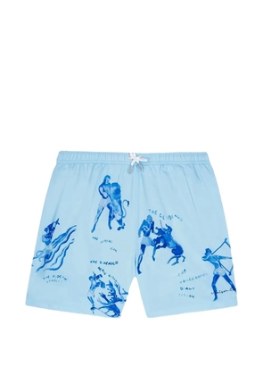 Maison Labiche Ulysse printed swim shorts - Blue