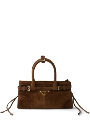 Prada Bonnie suede mini handbag - Brown