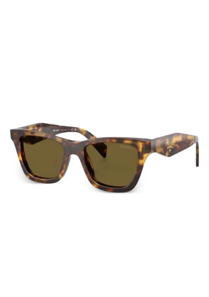 Prada Eyewear square-frame logo-lettering sunglasses - Brown