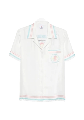 Casablanca striped-trim shirt - White