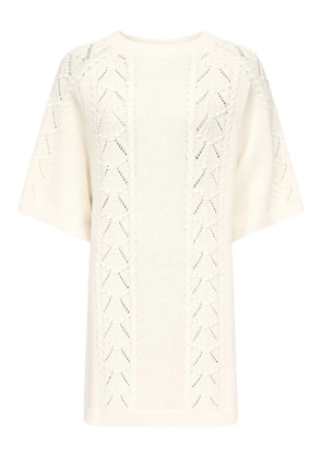LouLou de Saison Arman cable-knit mini dress - White