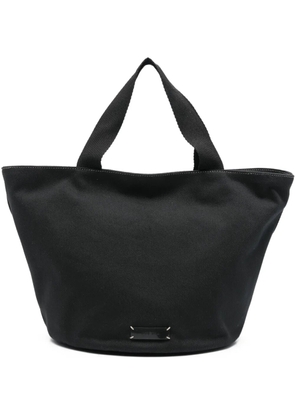 The Row Sisal logo-plaque tote bag - Black