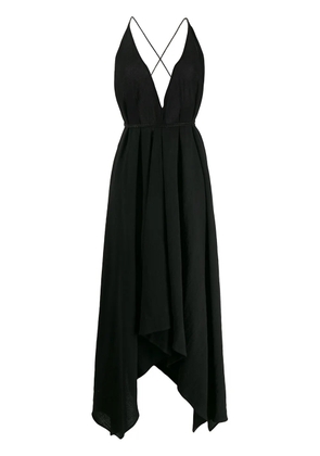 Caravana asymmetric long dress - Black