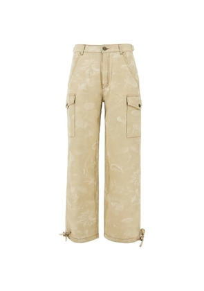 ETRO floral jacquard canvas cargo trousers - Neutrals