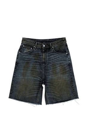 44 LABEL GROUP frayed-hem wide-leg shorts - Black