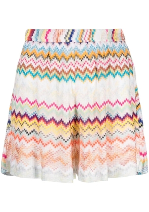 Missoni zig zag-print cotton shorts - Multicolour