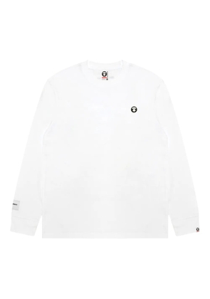 AAPE BY *A BATHING APE® logo long-sleeve T-shirt - White