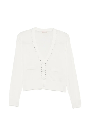LIU JO embellished button cardigan - White