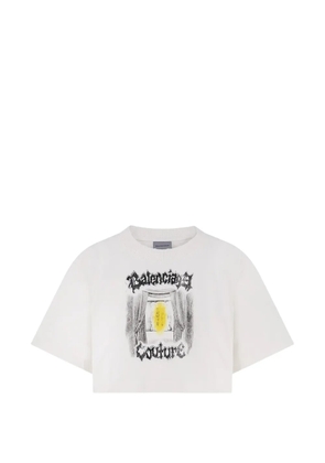 Balenciaga Salon De Couture cropped T-shirt - White