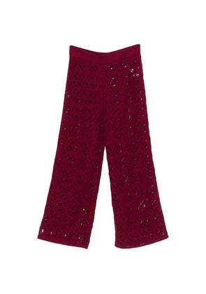 BOMPARD crocheted elasticated-waist trousers - Red