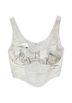 Haikure V-neck sleeveless top - Blue