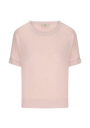 Herno ribbed trim T-shirt - Pink